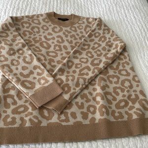 Ann Taylor animal print cashmere sweater - size small